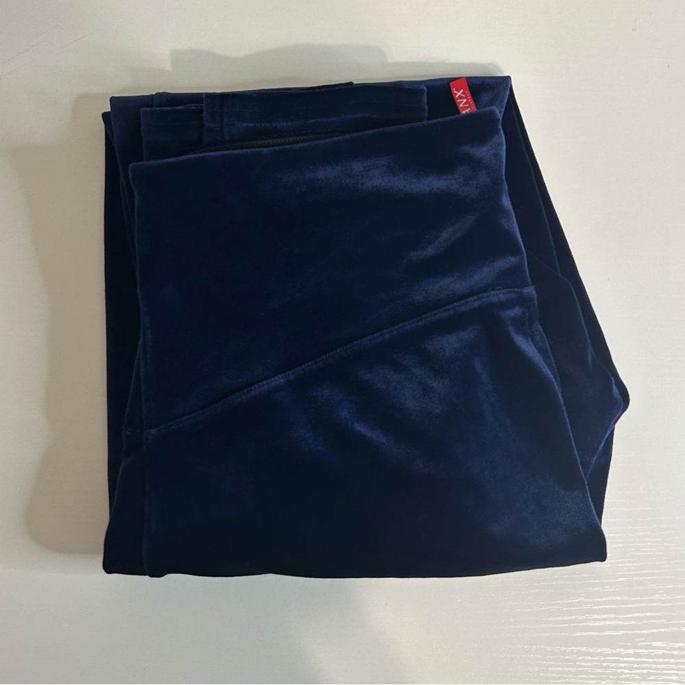 SPANX Velour Deep Blue Leggings, XL